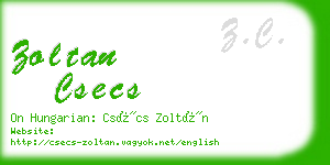 zoltan csecs business card